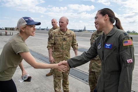 Comedian Iliza Shlesinger Visits Yokota 5th Air Force Article Display