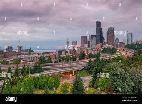 View of downtown Seattle skyline in Seattle Washington, USA Stock Photo ...