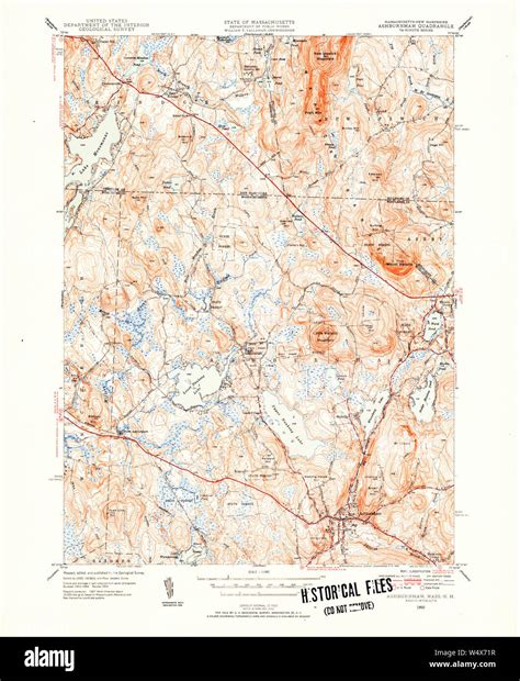 Massachusetts Usgs Historical Topo Map Ma Ashburnham