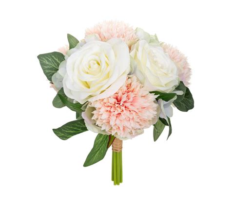 Bouquet De Fleurs Artificielles Roses Et Oeillets D X H Cm