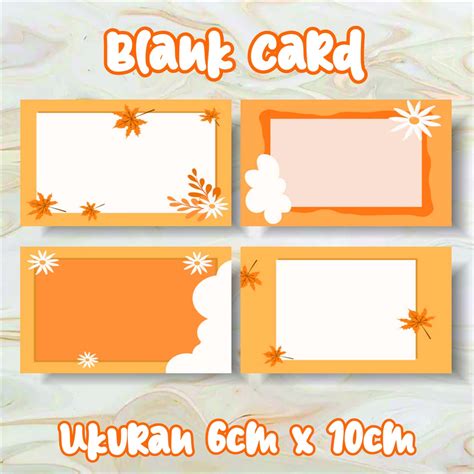 Jual 20 PCS Blank Card Kartu Kosong Kartu Ucapan Kosong Thank