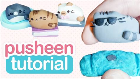 Diy Pusheen Magnetic Decor Polymer Clay Tutorial Youtube