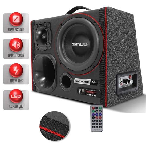 Caixa De Som Trio Amplificada 800w Subwoofer 8 Pol Shutt Bluetooth Usb