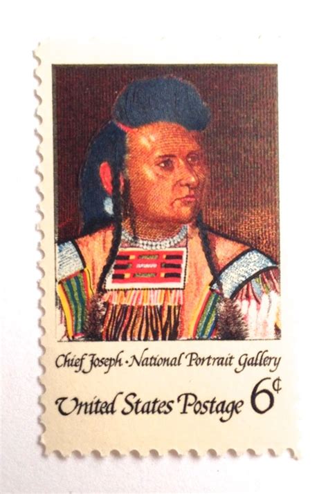 10 Native American Chief Joseph Postage Stamps Vintage Nez Etsy