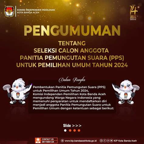 Pengumuman Seleksi Calon Anggota Pps Pemilu Tahun 2024 Kota Banda Aceh Gampong Lamlagang