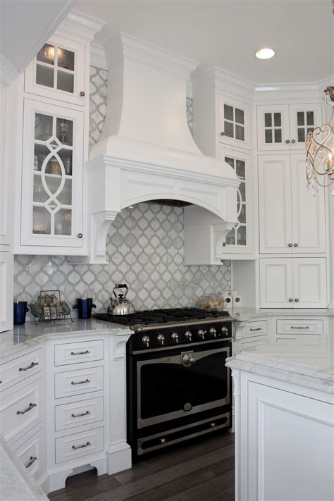 Custom White Wood Hood And La Cornue 36 Inch Range Kitchen Range Hood