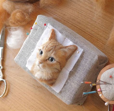 Japanese Artist Felts Realistic Cat Portraits And The Result Is Incredibly Life Like Demilked