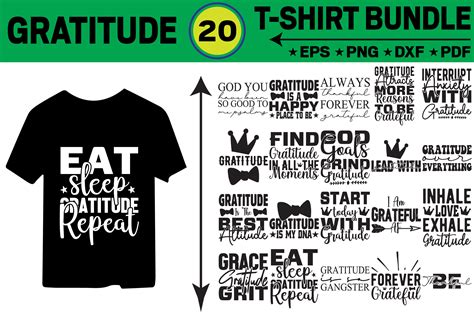 Gratitude T Shirt Design Bundle Graphic By Graphictbd · Creative Fabrica