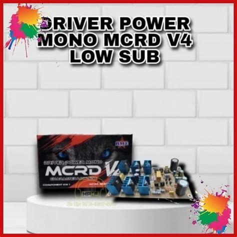 Jual Kit Driver Power Mono Mcrd V4 Bme Low Sub Driver Power Mcrd V4 Bme