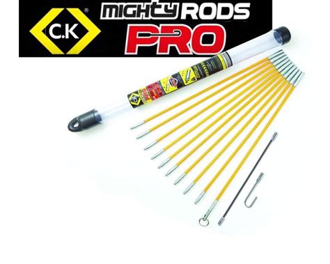 Ck Tools Mightyrod Pro Cable Rod Toolbox Set 33m Cable Pull Rods