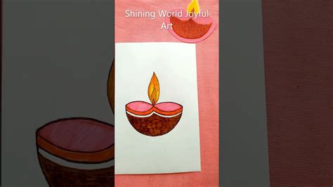 Diwali Panati Drawing Easy White Paper Greeting Card Diwali Card