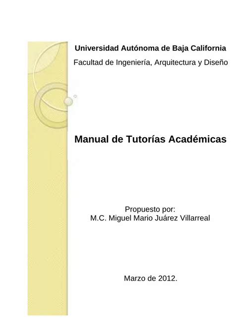 PDF Manual de Tutorías Académicas UABC DOKUMEN TIPS