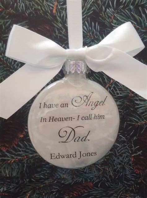 Father Memorial Ornament In Memory Of Dad At Christmas Angel Etsy