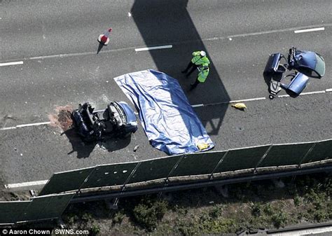 Lorry Driver Arrested Over M6 Crash Near Stoke Daily Mail Online