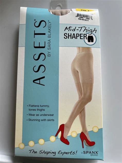 SPANX ASSETS BY Sara Blakely Women S Mid Thigh Shaper Size Nude Slims Shorts PicClick UK
