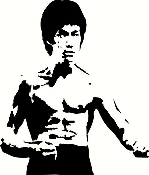 Bruce Lee Universal Vinyl Cut Out Decal Sticker In Blk 11 By 13