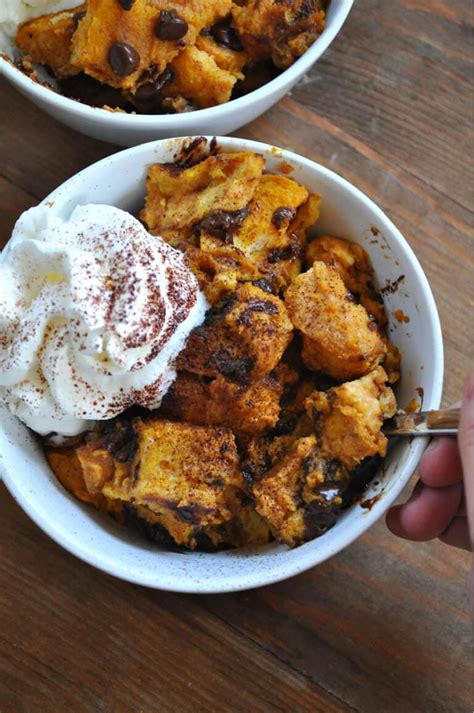 Vegan Pumpkin Chocolate Chip Bread Pudding Rabbit And Wolves