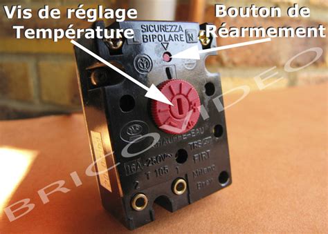 Plomberie Bricolage R Glage Temp Rature Chauffe Eau Lectrique