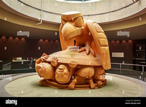 The Yellow Cedar Sculpture The Raven And The First Men By Bill Reid In