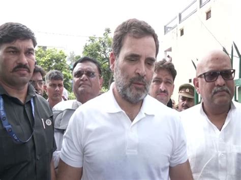 Rahul Gandhi Meets Hathras Stampede Victims Appeals To Up Cm For Fair