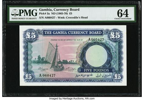 Gambia Gambia Currency Board 5 Pounds ND (1965-70) Pick 3a PMG | Lot ...