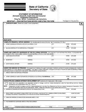 Fillable Online Uwnns Biennial List Of Statement Of Information Form