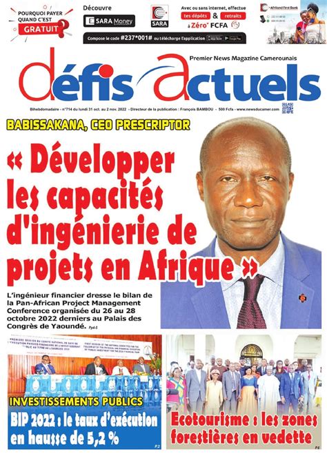 Cameroon Info Net Cameroun Kiosque Quelques Titres De Ce Lundi