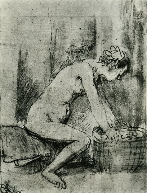 Rembrandt Seated Female Nude