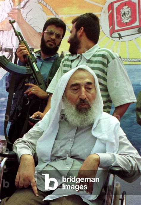 Image Of Hamas Founder Sheikh Ahmed Yassin In Gaza 1998 06 25 Photo