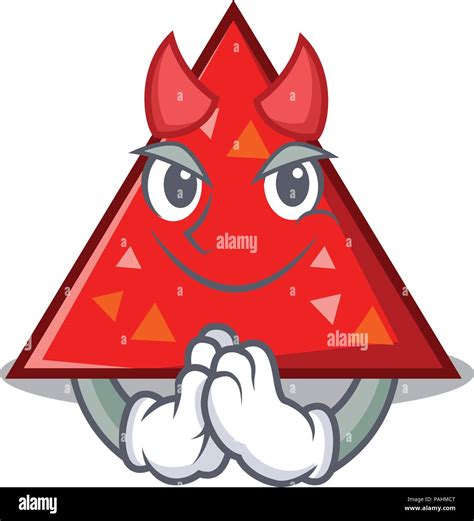 Devil Triangel Mascot Cartoon Style Stock Vector Image Art Alamy