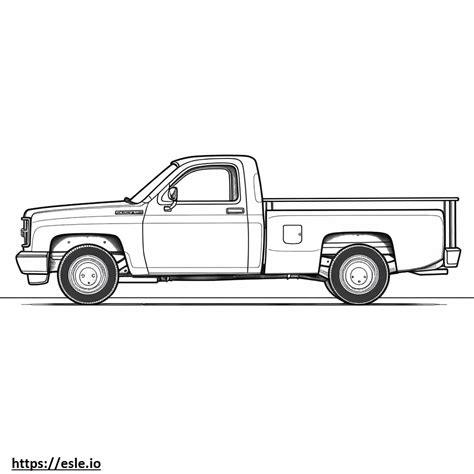 Chevrolet Silverado Cab Chassis 2wd 2024 Coloring Page