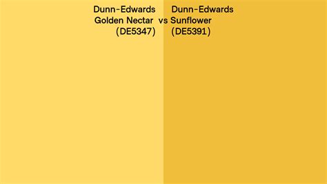 Dunn Edwards Golden Nectar Vs Sunflower Side By Side Comparison