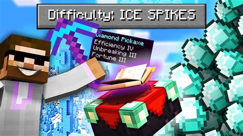 HROMADA DIAMANTŮ A ENCHANTŮ Minecraft Hardcore Ice Spikes 12 YouTube