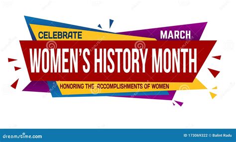 Women`s History Month Banner Design Stock Vector - Illustration of ...