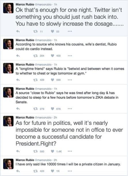 Marco Rubio vents frustration over media reports in late-night Twitter ...