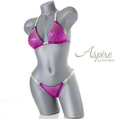 Fuchsia Hologram Bikini Competition Suit