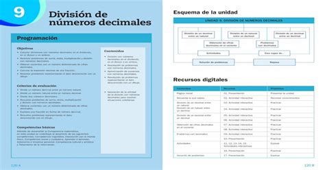 División de Esquema de la unidad números decimales PDF fileProblemas