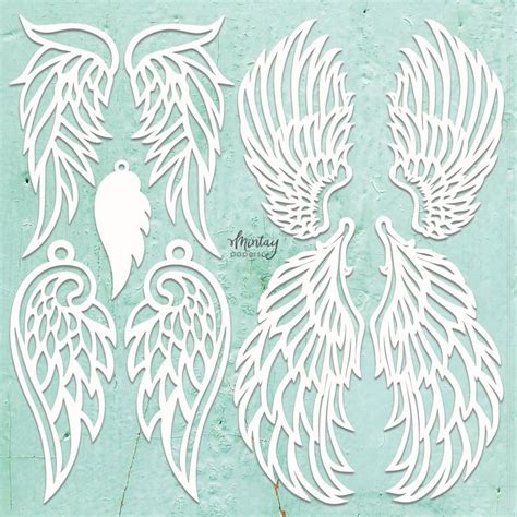 Mintay Chippies Decor Angel Wings Set Paper Angel Angel Wings