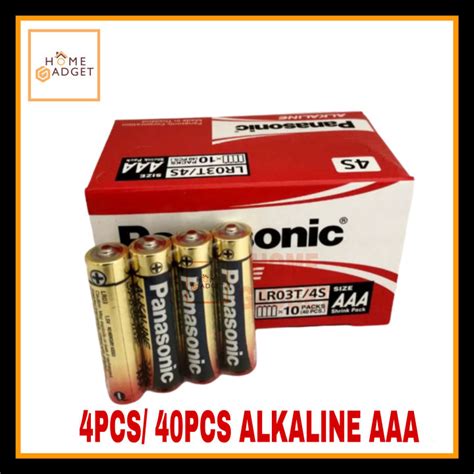 ORIGINAL Panasonic Alkaline AAA Battery 4Pcs OR 40Pcs Per Box LR03T 1