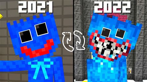 Evolution Of Huggy Wuggy Poppy Playtime Comparison Minecraft PE