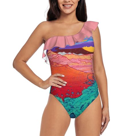 Pink Clouds New Sexy Mesh Patchwork Swimwear One Piece Swimsuit Female