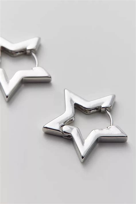 Star Hoop Earring Urban Outfitters