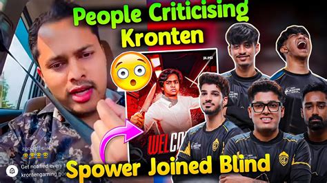 Spower Rejoined Blind Esportsreply On People Criticising Kronten