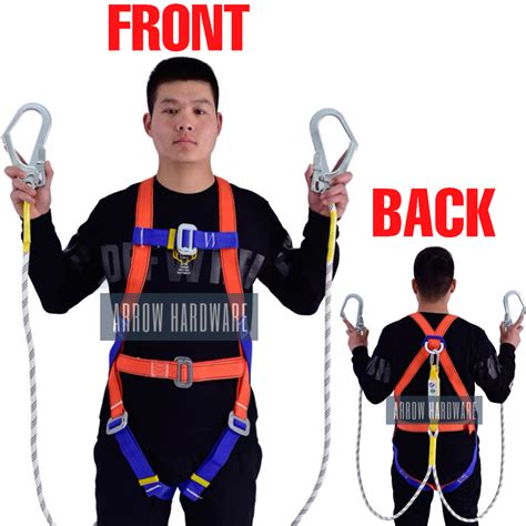 Double Large Hook Fall Protection Harness Full Body Safety Harness