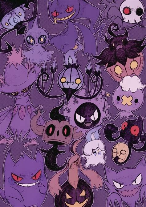 Ghost Types Ghost Pokemon Ghost Type Pokemon Pokemon Art