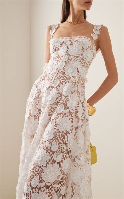 Guipure Lace Maxi Dress By Oscar De La Renta Moda Operandi Maxi