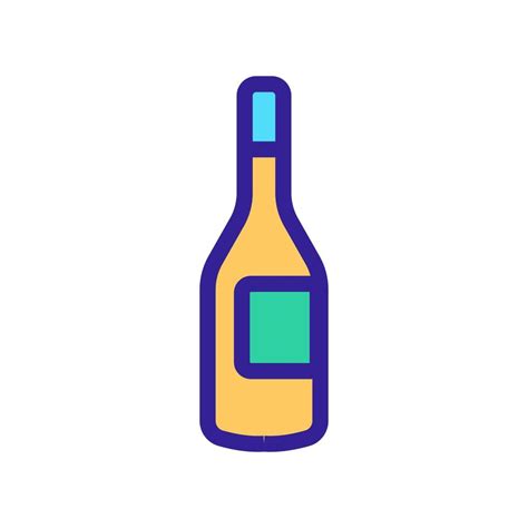 una botella de vector de icono de vino ilustración de símbolo de