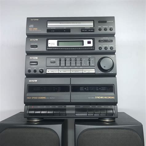 1993 Aiwa Stereo System Nsx 2500u Cd Radio Headphone Mic Dual