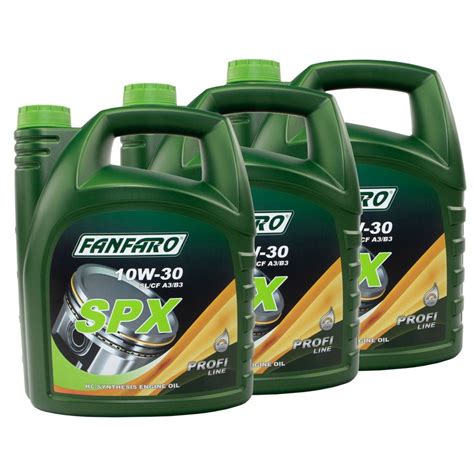 FANFARO Engineoil 10W30 SPX API SN 3 X 5 Liters Buy Online By MVH 48 95