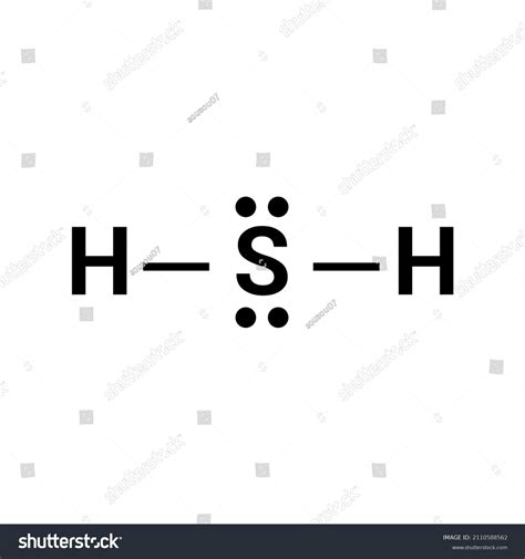 Lewis Structure Of Hydrogen Sulfide H S Royalty Free Stock Vector